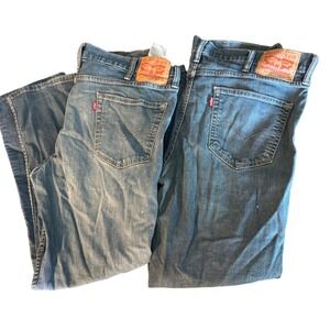 Lot 2 Levi's 511 Men's Slim Fit Jeans W40 L30 Blue Denim Medium Wash Preowned